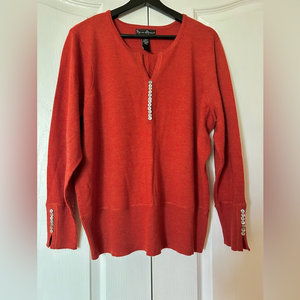 Mercer & Madison Red Merino Wool Sweater Size 2X